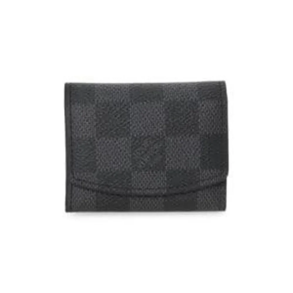 Louis Vuitton Damier Graphite Cufflinks Earrings Case Travel Pouch